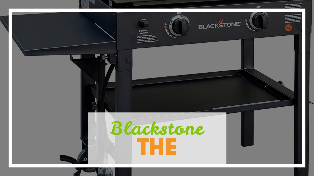 Blackstone Flat Top Gas Grill Griddle 2 Burner Propane Fuelled Rear Grease Management System, 1...