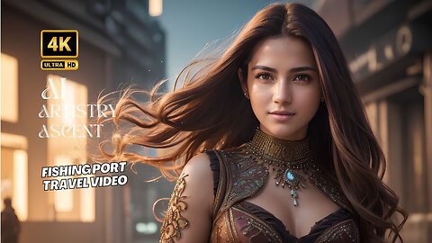 [4K] AI Artistry Lookbook l Video- Ai Lookbook l Arabian- Fishing Port l Amira Chic Abayacolorful