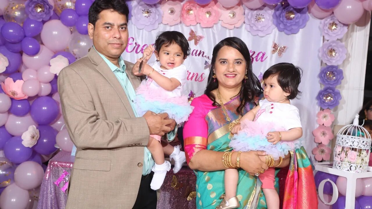 বান্ধবীর টুইন বেবির বার্থডে পার্টি twin babyr birthday party 🎉🎉 Happy Birthday Ereshva & Faiza