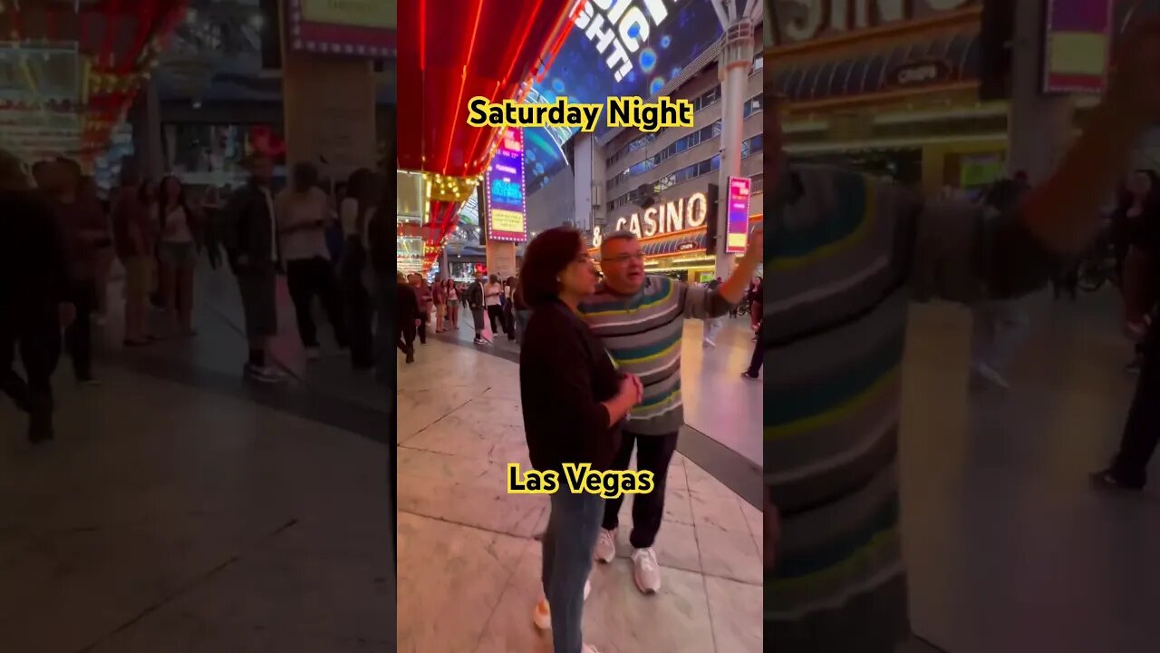 Saturday Night in Las Vegas. Before Halloween. Random Folks in Downtown Fremont St Experience