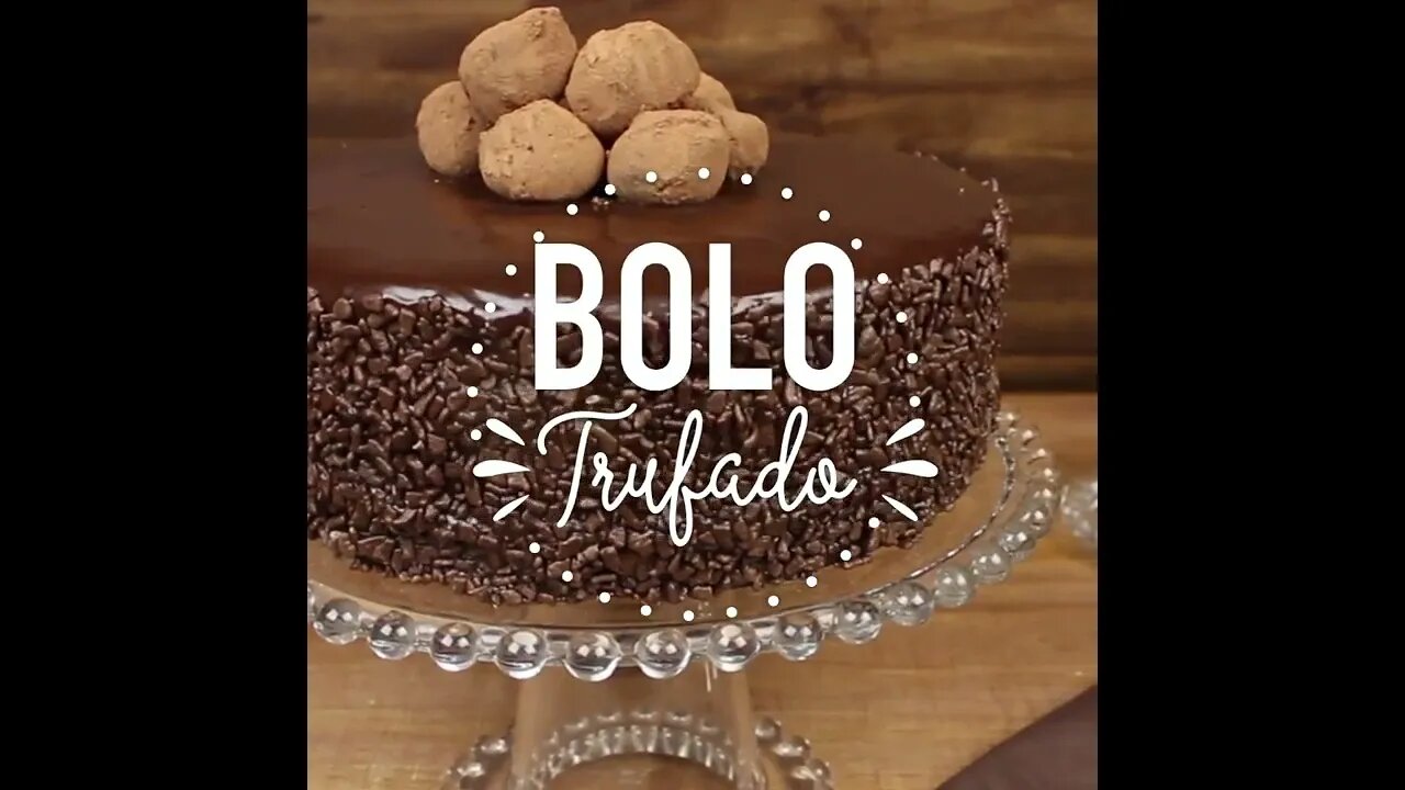 bolo de chocolate trufado bolo decorado # culinária #receita