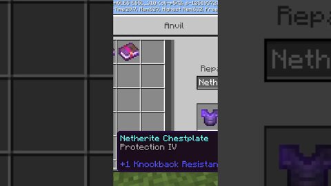 Best enchantment for your chest plate/vest|| 💯💯 #shorts #minecraftpe