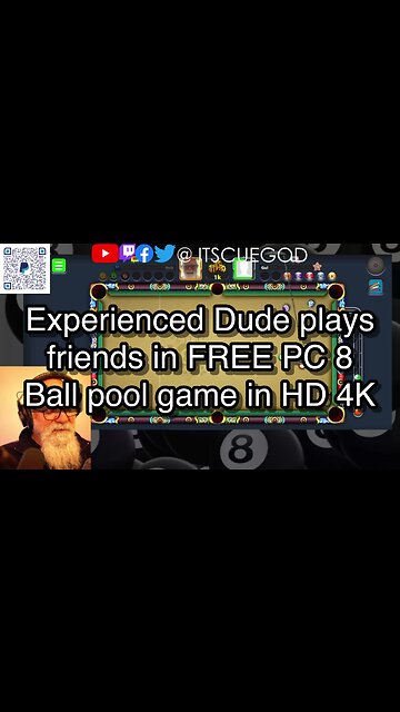 Experienced Dude plays friends in FREE PC 8 Ball pool game in HD 4K 🎱🎱🎱 8 Ball Pool 🎱🎱🎱