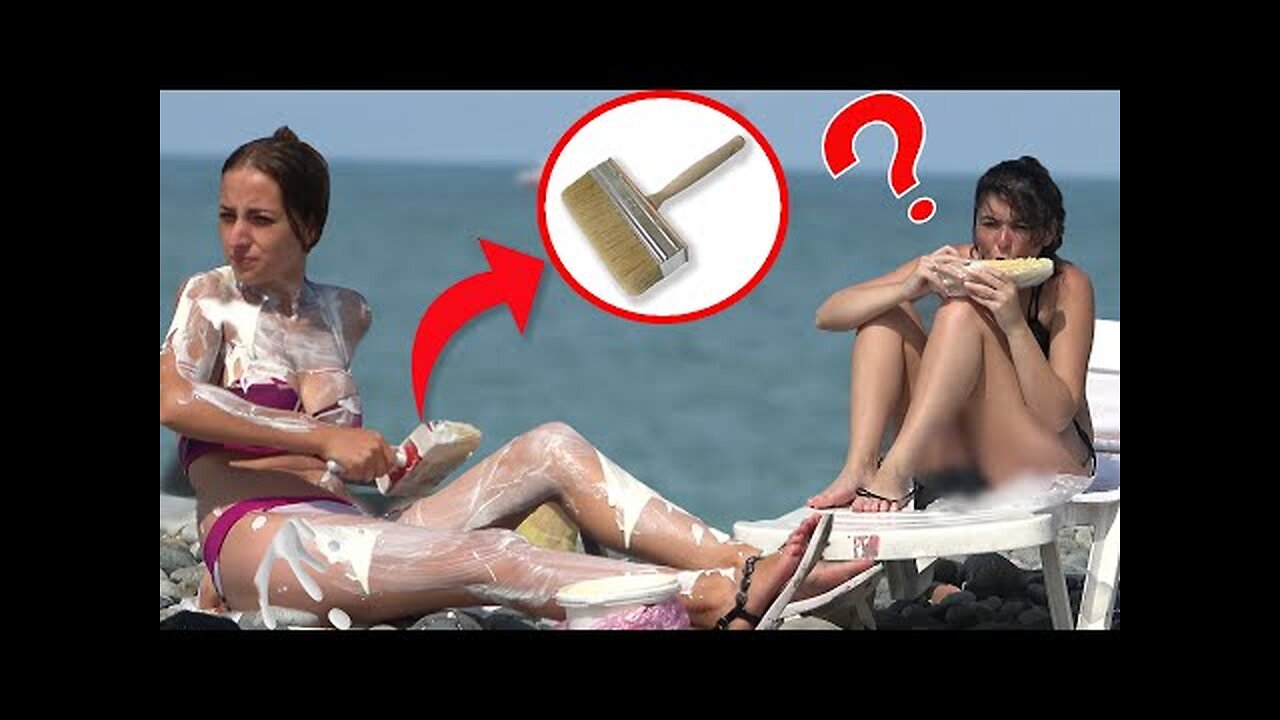 Funny crazy Girl prank on the beach 😲 AWESOME REACTIONS 😲 🔥 Best of Just For Laughs