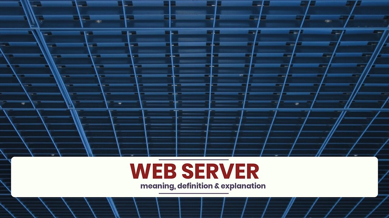 What is WEB SERVER?