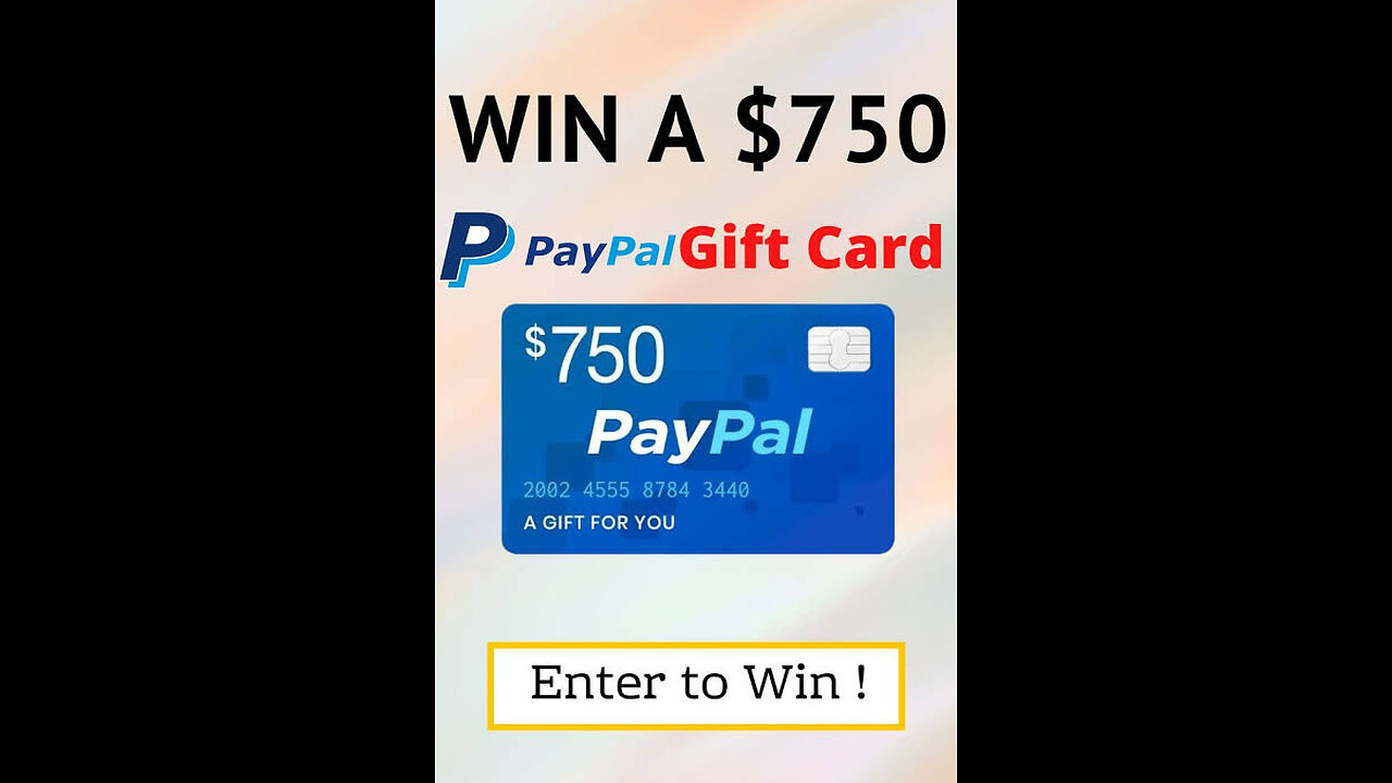 PayPal Giftcard-Act Now for a $750 PayPal Gift Card ! USA