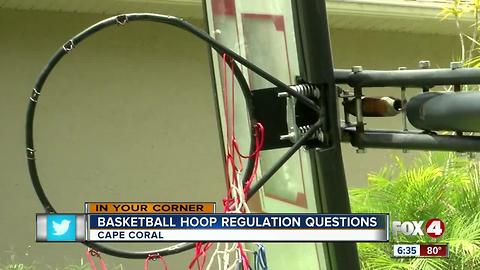 Basketball Hoop Regulation Questions