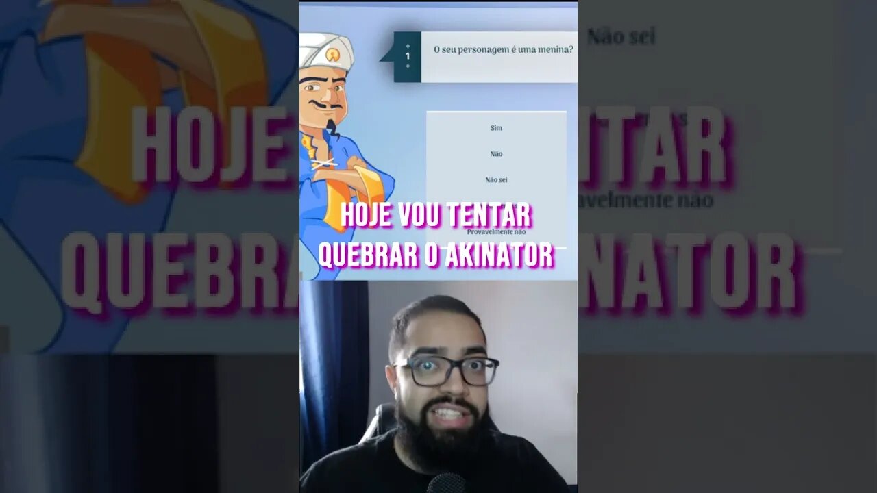 Vou quebrar o Akinator com João Frango do ta dando onda #shorts