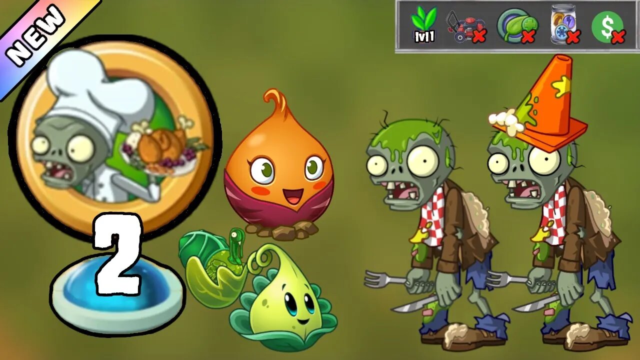 Plants vs Zombies 2 - Food Fight Bonanza! 2023 Level 2 [Plants Lvl 1 & No Premium] + DOWNLOAD