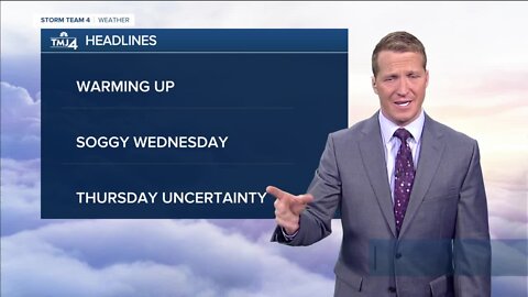 Mild day today; rain likely moves in on Wednesday