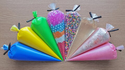 Making Crunchy Slime with Piping Bags #142