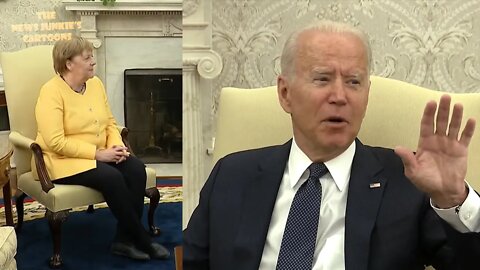 Biden at Merkel meeting: "We'll have plenty of time to answer your questions in a few moments."