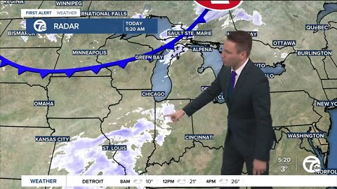 Metro Detroit Forecast: Breezy, cold day ending with snow showers