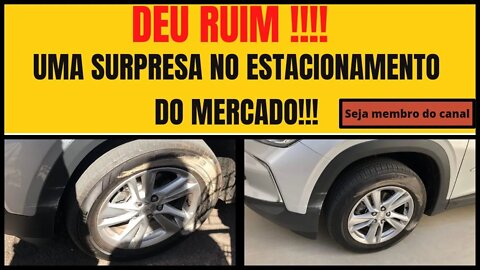 Estacionei o carro corretamente e um caminhão passou do lado e veja o resultado!