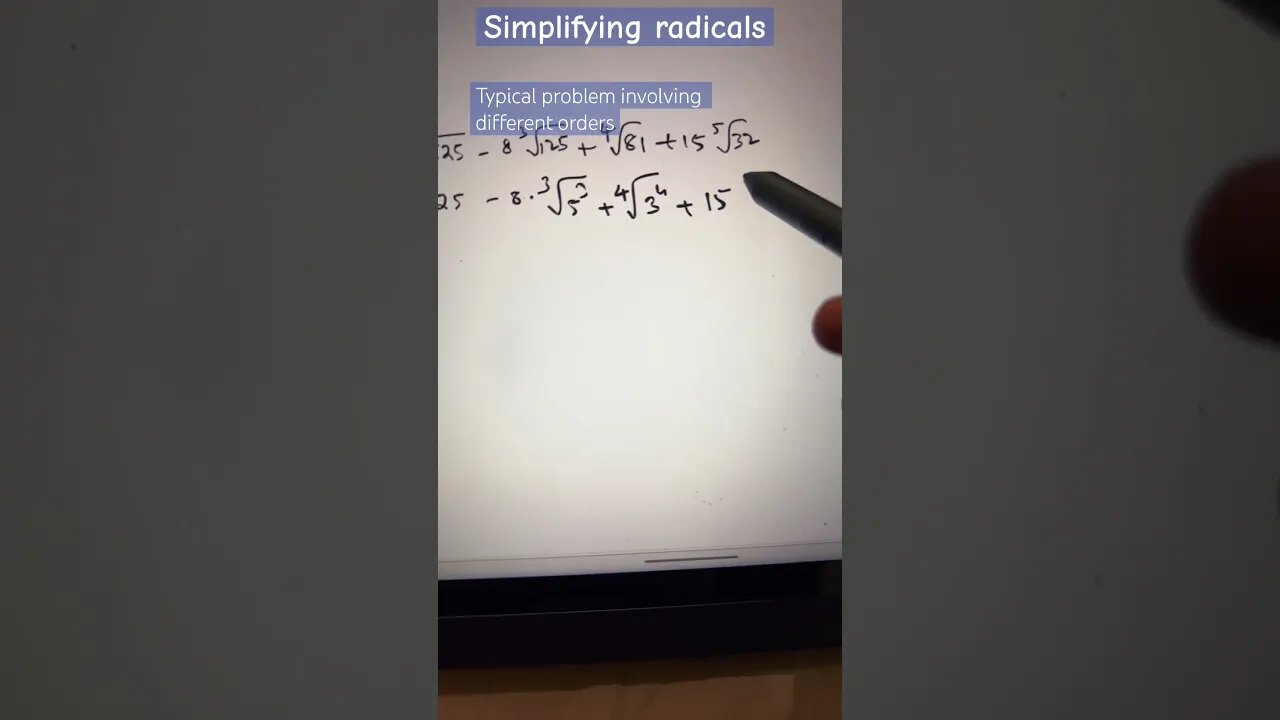 Simplifying problem involving Radical terms #youtubeshorts #algebra #mathtrick #math #satmath