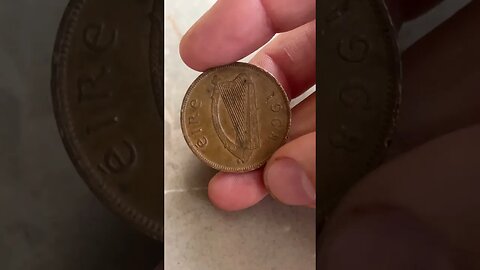 1 Penny With St. Patricks Hen Irish Coin