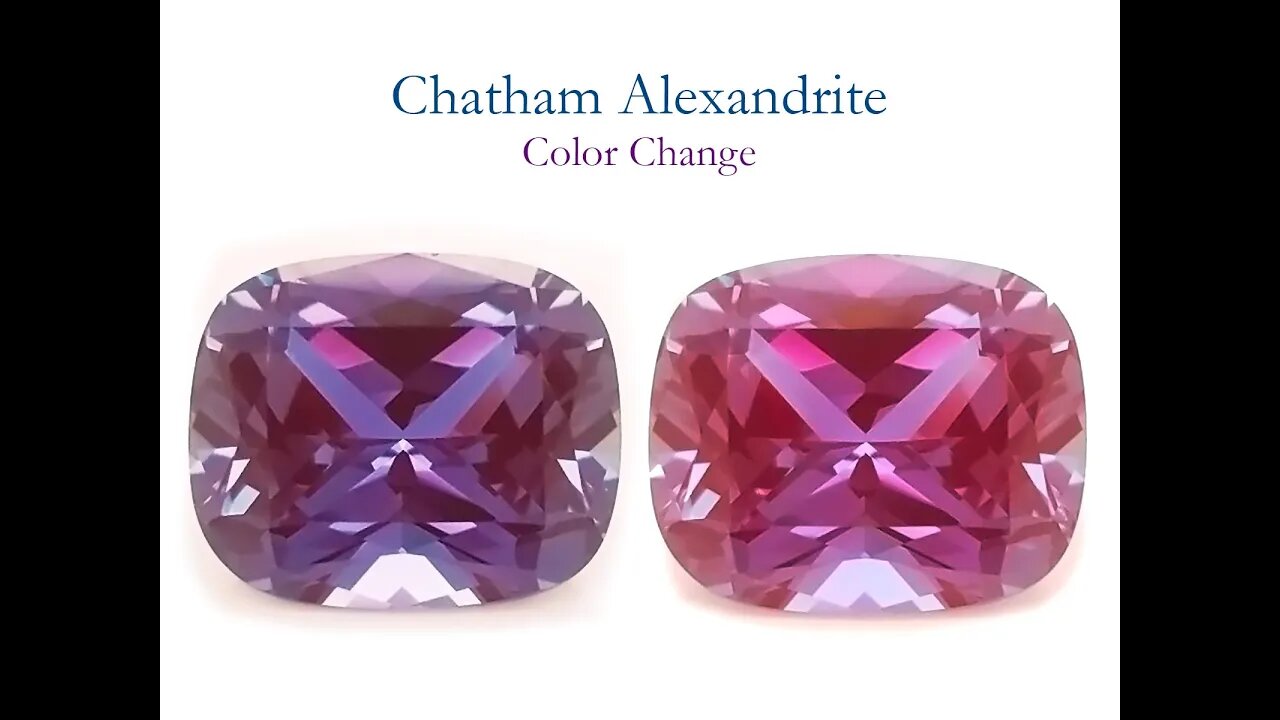 Lab-grown antique cushion alexandrites: Chatham created rectangular cushion cut alexandrites