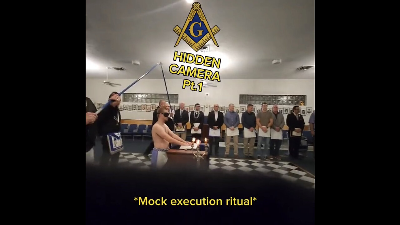 Hidden camera inside a Freemason "Master Mason Degree" ritual