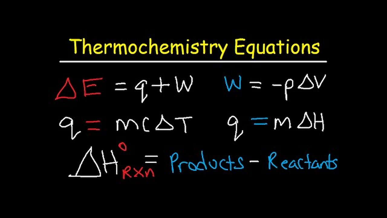 Thermochemistry Equations & Formulas - Lecture Review & Practice Problems