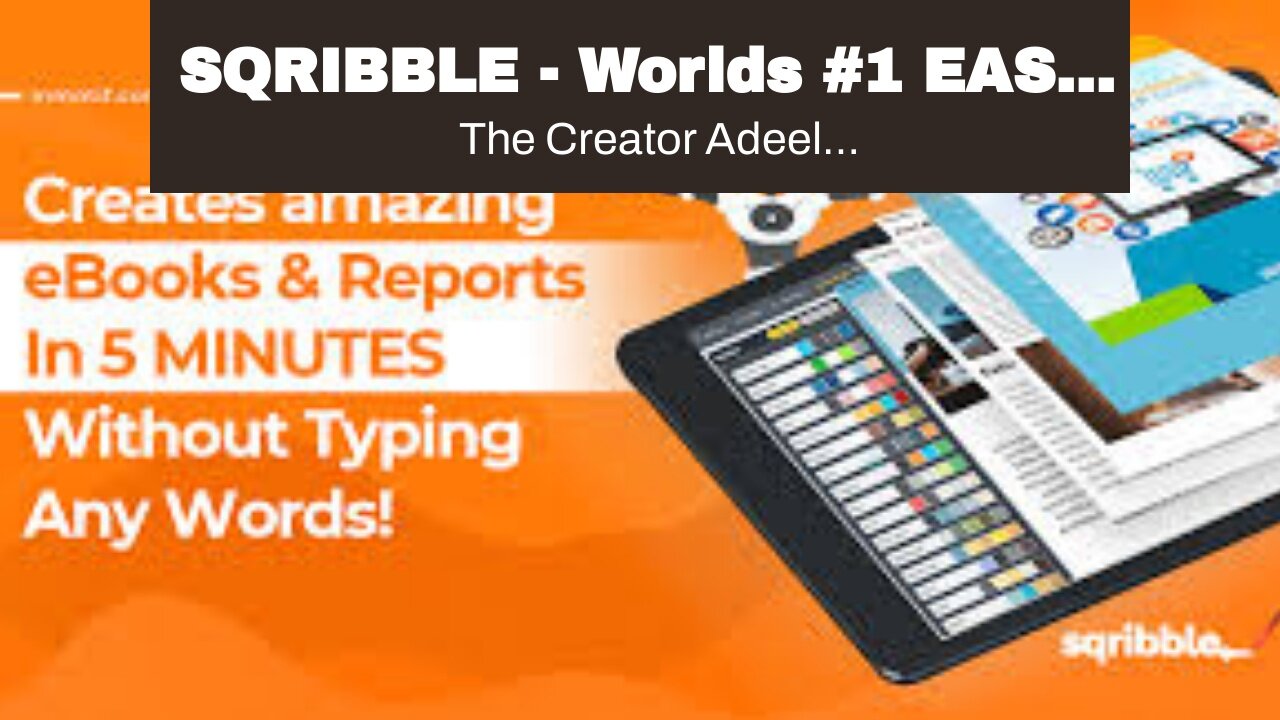 SQRIBBLE - Worlds #1 EASY TO USE & POWERFUL eBook Creator Studio