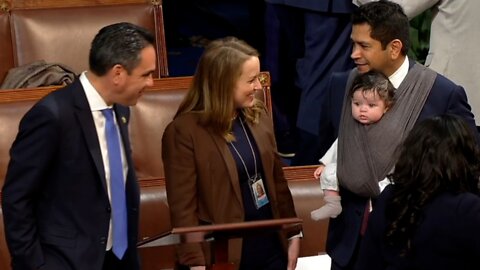 Elected Members Of Congress Wait With Their Families To Be Sworn In