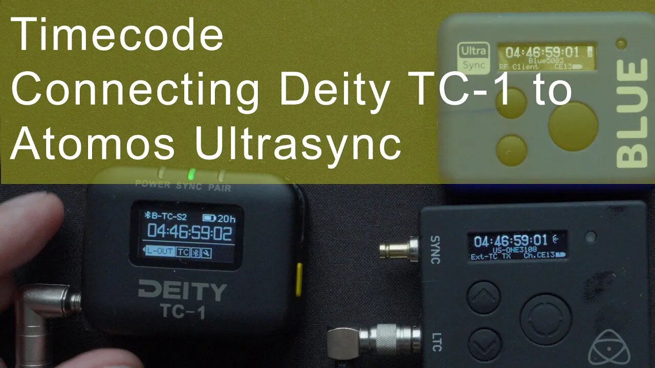 Connecting Deity TC-1 to Atomos Ultrasync One and Ultrasync Blue