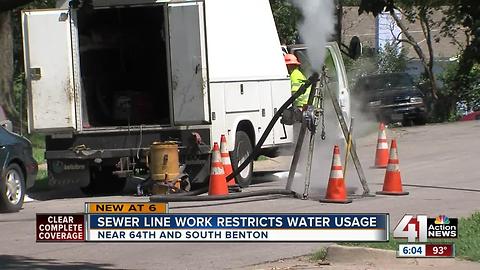 Sewer work restricts water usage in part of KC