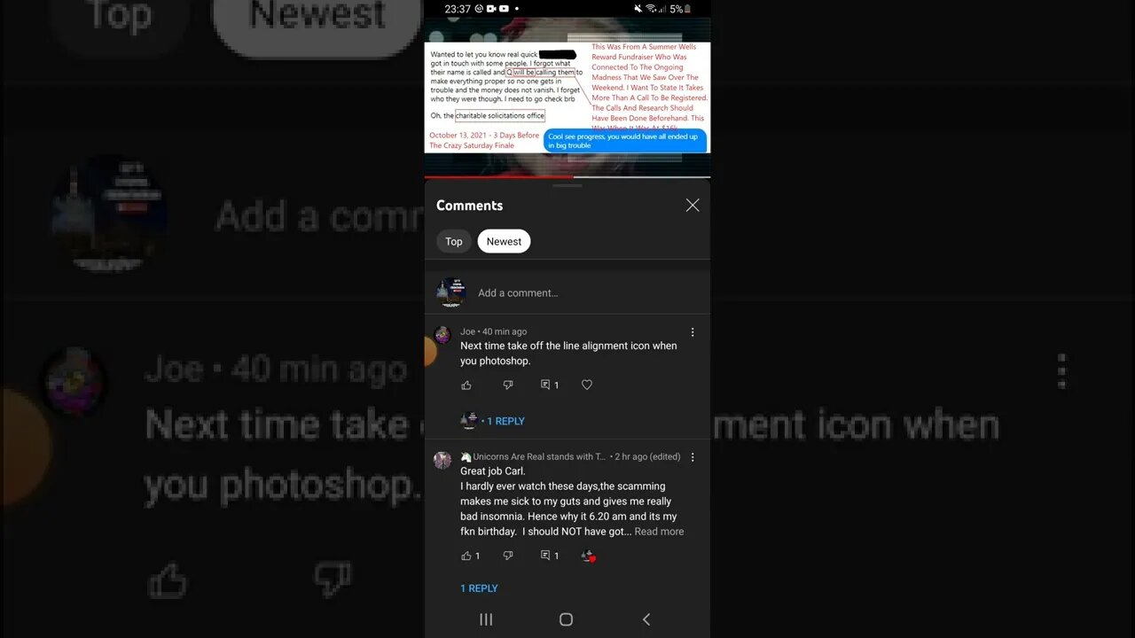 About Fizzles Convos With Me And How I Have Them All From Our Facebook Convos - Reward Fund Scammers