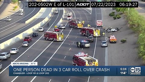 One person killed in Loop 202 Santan crash near Loop 101 Saturday morning