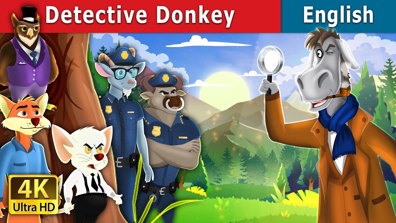 Detective Donkey English Fairy tales | Story for teenagers | Story