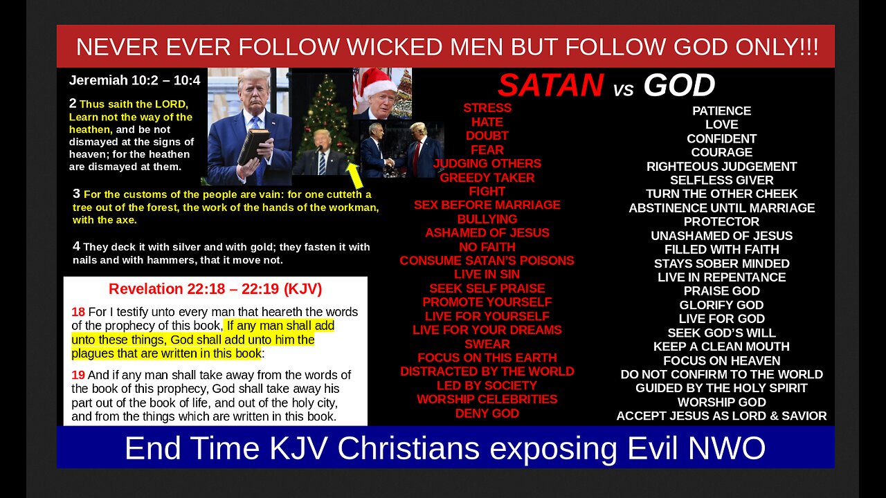 NEVER EVER FOLLOW WICKED MEN BUT FOLLOW GOD ONLY!!!