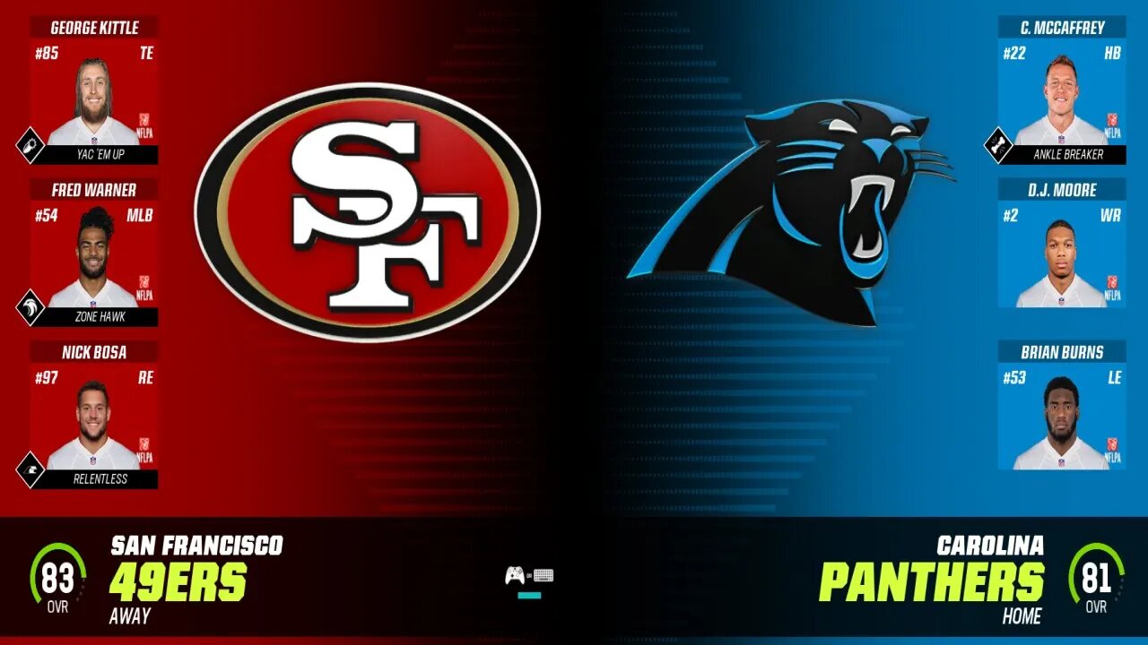 Madden 23 Game 5 49ers Cpu Vs Panthers Cpu Franchise