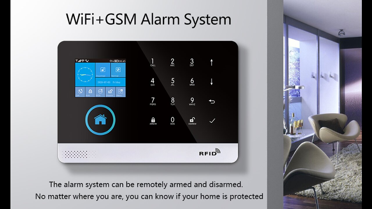 WIFI GSM Home Security Alarm System With Wireless Motion Sensor