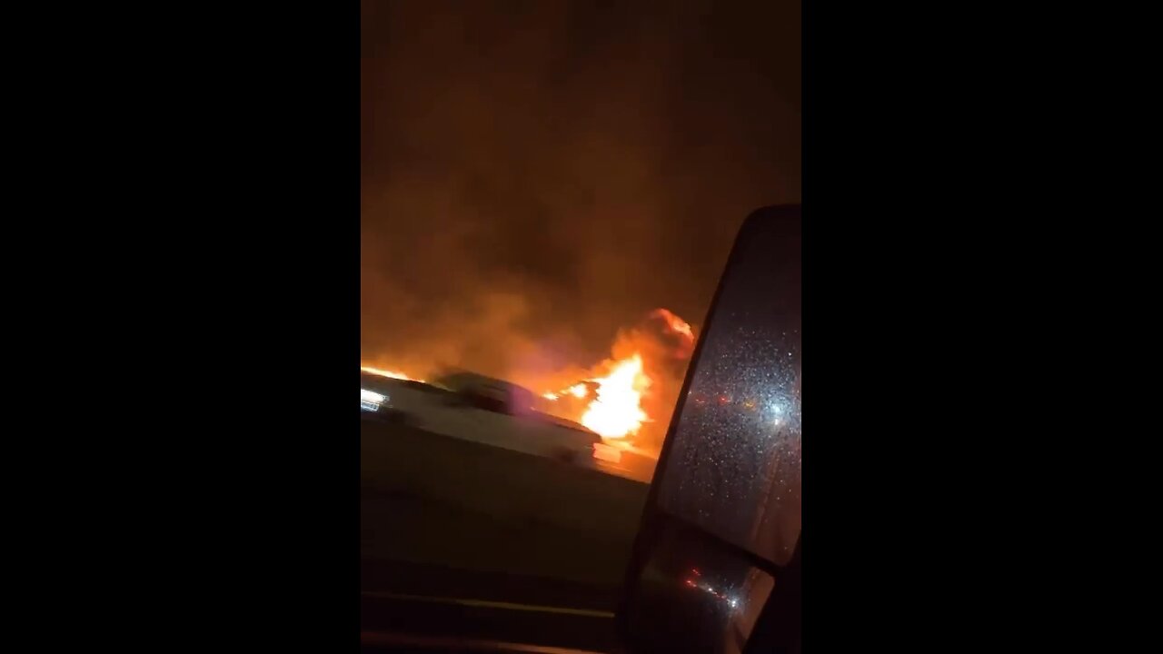 Truck Fire On Highway 401