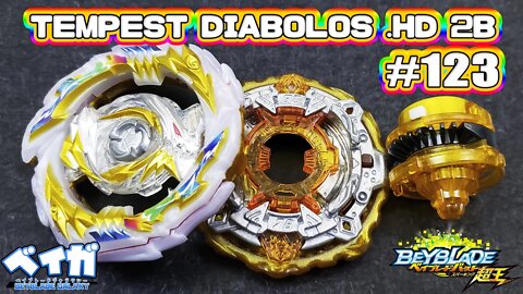 Testando combo 123 - TEMPEST DIABOLOS .HD 2B vs 3 combos - Beyblade Burst ベイブレードバースト