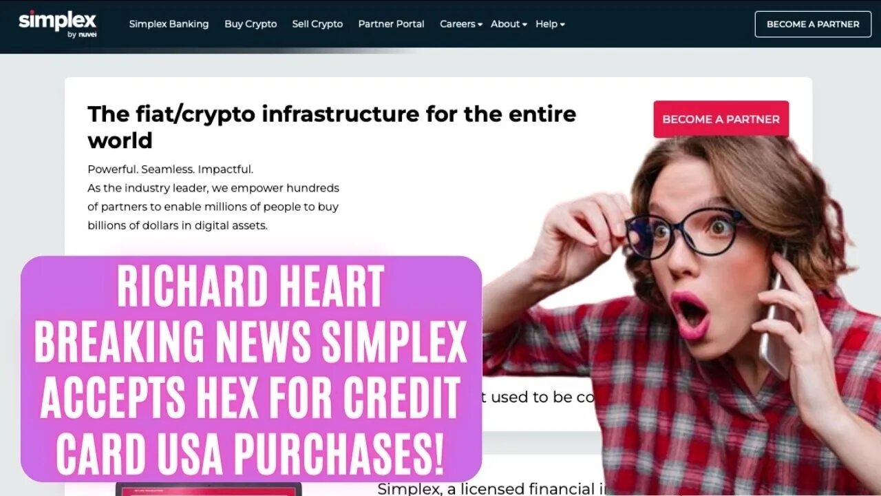 Richard Heart Breaking News SIMPLEX Accepts HEX For Credit Card USA Purchases!