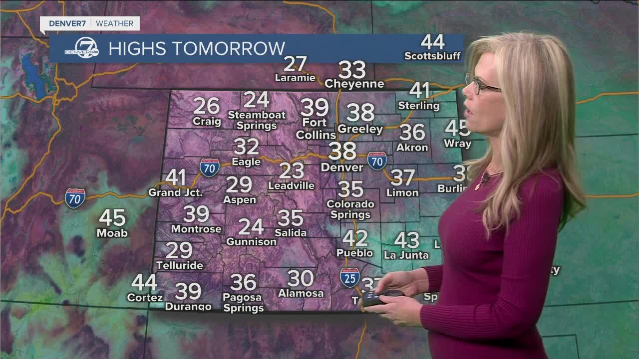 Cold air returns tomorrow for metro Denver