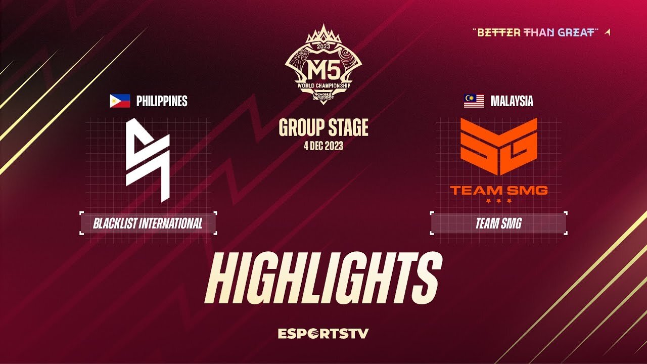 Blacklist International vs Team SMG HIGHLIGHTS M5 World Championship Group Stage | SMG vs BLCK