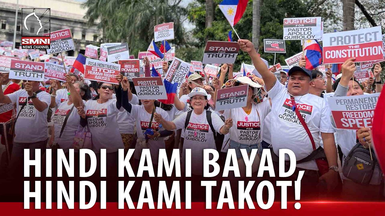 Tagasuporta ni Pastor Apollo C. Quiboloy, hindi bayad, hindi takot