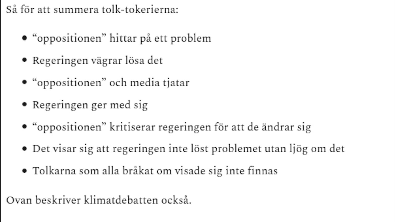 Tolktokerierna. Ebba Dödsstöt vs Riktiga klimat&miljöproblem. Svenska språket bäst. Musik av tal