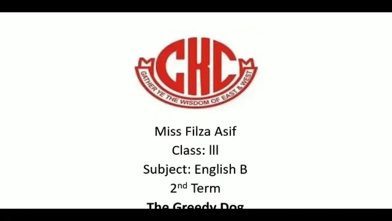 CLASS 3 ENG B STORY THE GREEDY DOG