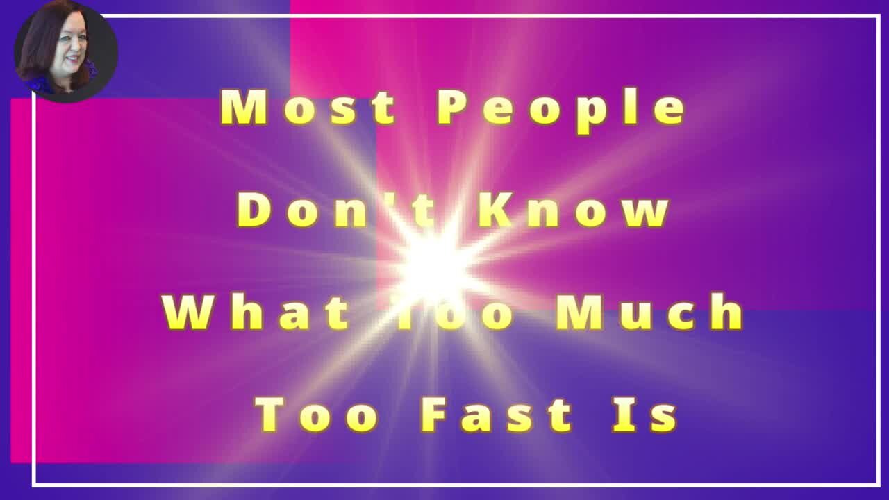 Most People Do Not Know What Too Much Too Fast Is