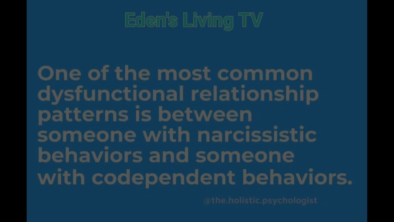 The Co Dependent & Narcissist dysfunctional dance