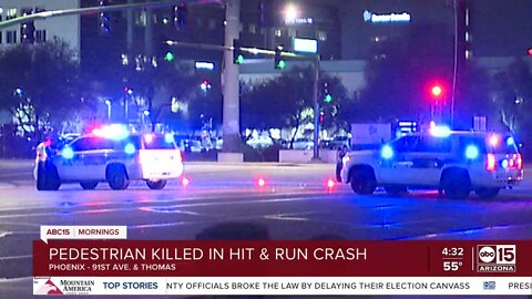 Pedestrian killed in crash near 91st Avenue and Thomas Road