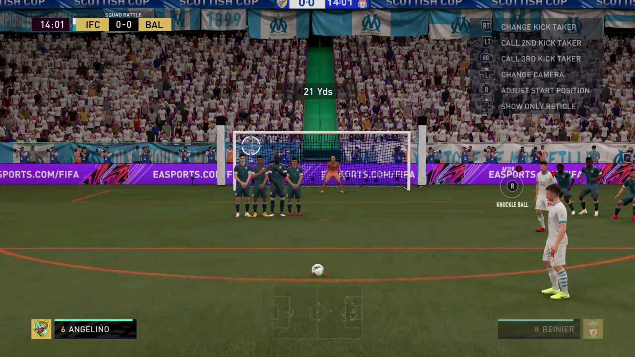 Fifa21 FUT Squad Battles - Angeliño scores a stunner from a free kick outside the box