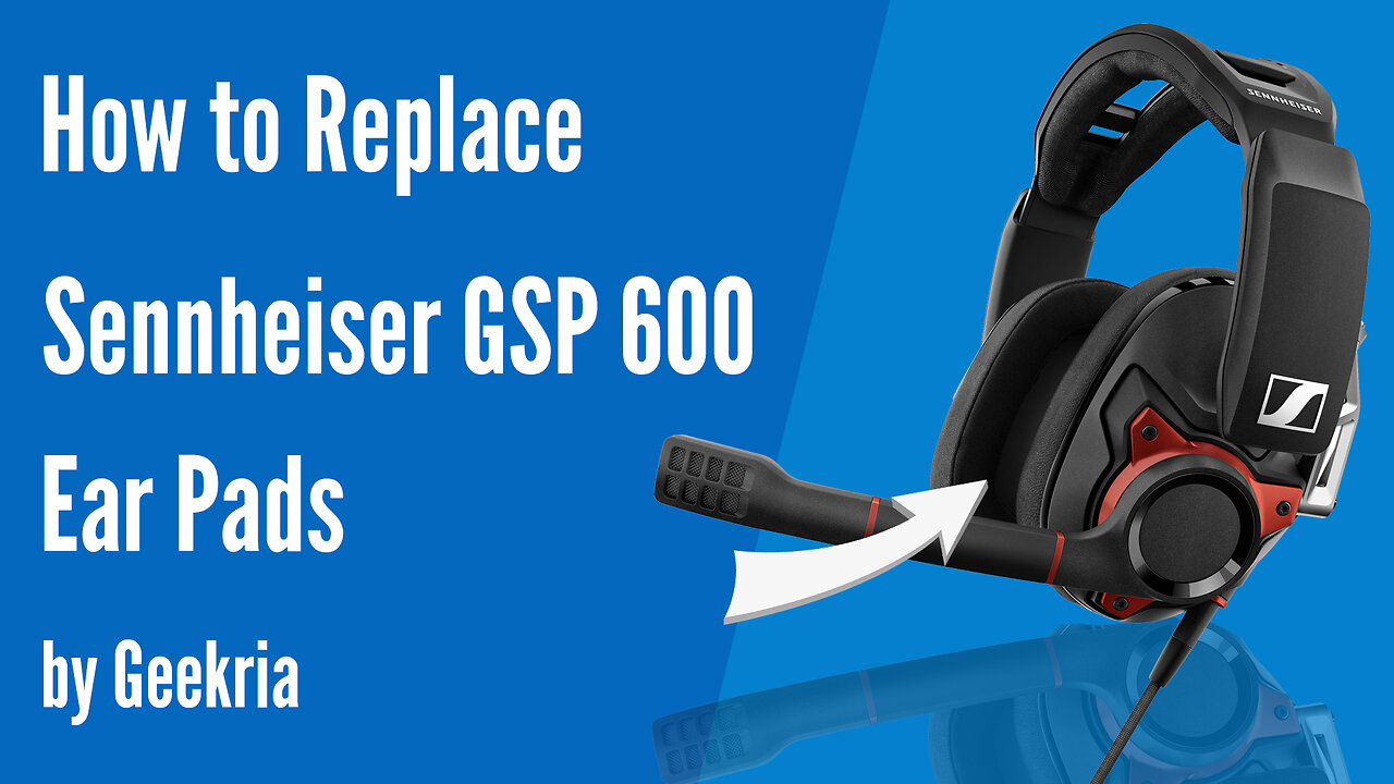 How to Replace Sennheiser GSP 600 Headphones Ear Pads / Cushions | Geekria