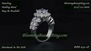 BBR 699-1E Diamond Engagement Ring By Blooming Beauty Ring Company