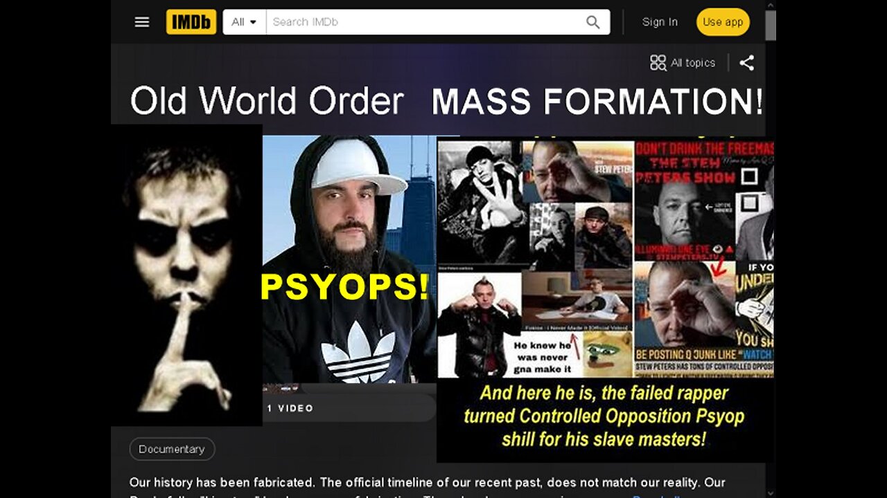 Psyop Traitors Stew Peters + Sean Hibbeler Hibbeler Productions 'Old World Order'!