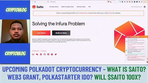 Upcoming Polkadot Cryptocurrency - What Is Saito? Web3 Grant, Polkastarter IDO? Will $SAITO 100X?