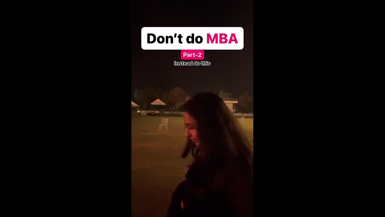 Don't do MBA